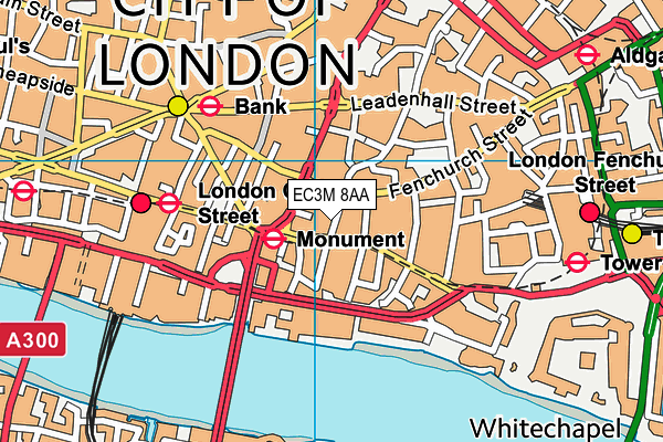 EC3M 8AA map - OS VectorMap District (Ordnance Survey) EC3M 8AA map - OS VectorMap District (Ordnance Survey)