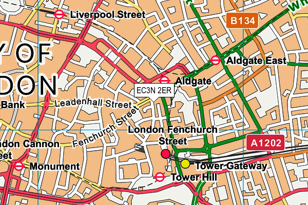 EC3N 2ER map - OS VectorMap District (Ordnance Survey)