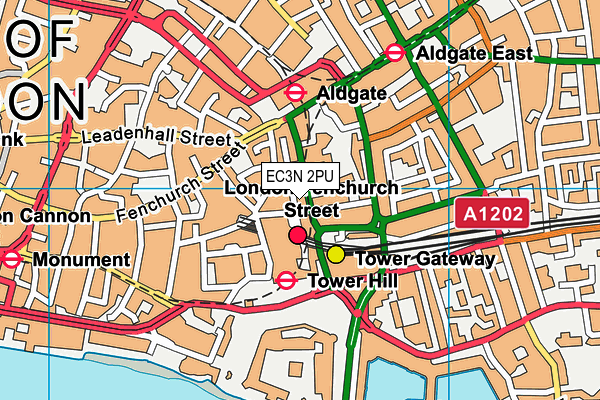 EC3N 2PU map - OS VectorMap District (Ordnance Survey) EC3N 2PU map - OS VectorMap District (Ordnance Survey)