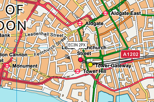 EC3N 2PX map - OS VectorMap District (Ordnance Survey) EC3N 2PX map - OS VectorMap District (Ordnance Survey)