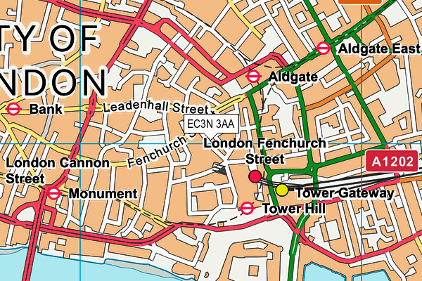 EC3N 3AA map - OS VectorMap District (Ordnance Survey) EC3N 3AA map - OS VectorMap District (Ordnance Survey)
