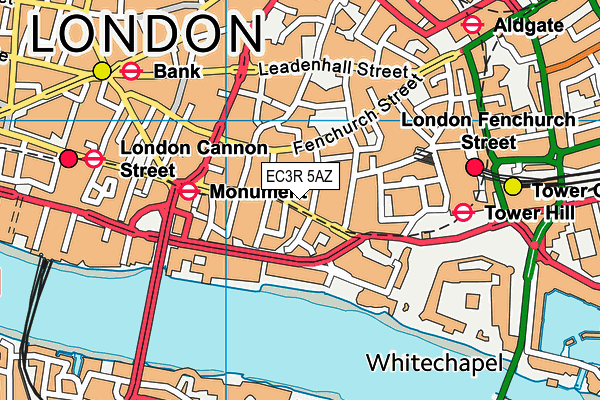 EC3R 5AZ map - OS VectorMap District (Ordnance Survey) EC3R 5AZ map - OS VectorMap District (Ordnance Survey)