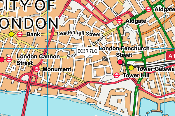 EC3R 7LQ map - OS VectorMap District (Ordnance Survey) EC3R 7LQ map - OS VectorMap District (Ordnance Survey)