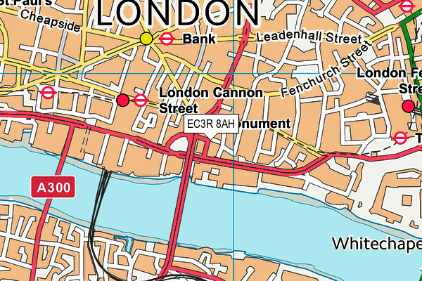 EC3R 8AH map - OS VectorMap District (Ordnance Survey) EC3R 8AH map - OS VectorMap District (Ordnance Survey)