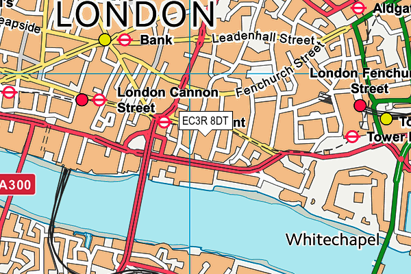 EC3R 8DT map - OS VectorMap District (Ordnance Survey)