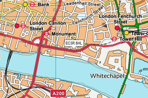 EC3R 8HL map - OS VectorMap District (Ordnance Survey) EC3R 8HL map - OS VectorMap District (Ordnance Survey)