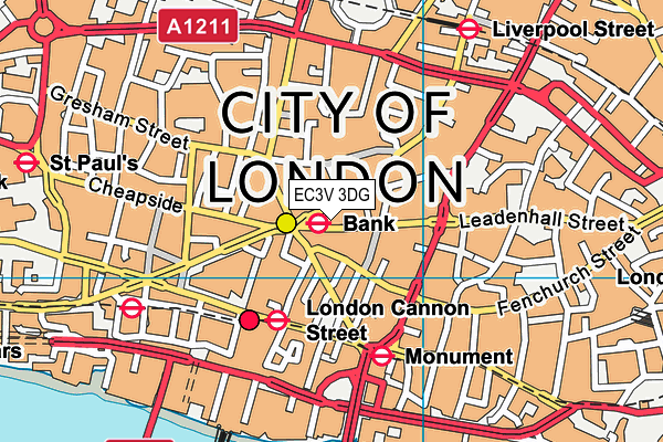 EC3V 3DG map - OS VectorMap District (Ordnance Survey) EC3V 3DG map - OS VectorMap District (Ordnance Survey)