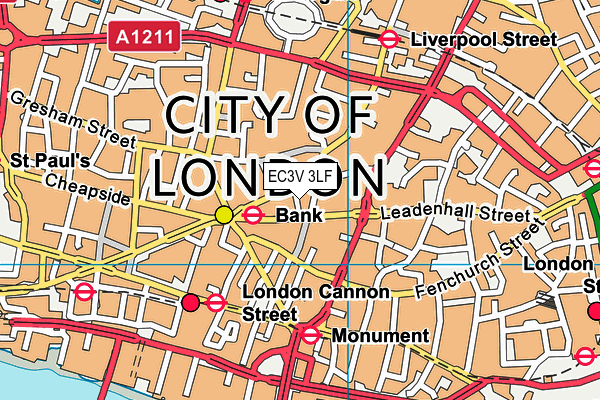 EC3V 3LF map - OS VectorMap District (Ordnance Survey) EC3V 3LF map - OS VectorMap District (Ordnance Survey)