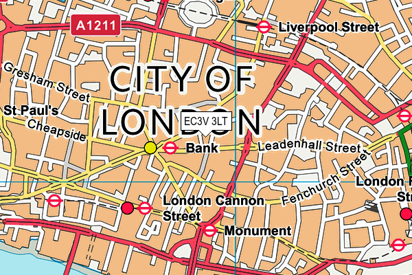 EC3V 3LT map - OS VectorMap District (Ordnance Survey) EC3V 3LT map - OS VectorMap District (Ordnance Survey)