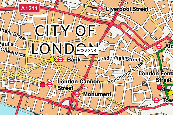 EC3V 3NB map - OS VectorMap District (Ordnance Survey) EC3V 3NB map - OS VectorMap District (Ordnance Survey)