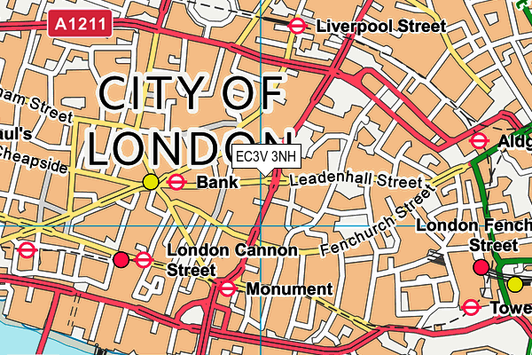 EC3V 3NH map - OS VectorMap District (Ordnance Survey) EC3V 3NH map - OS VectorMap District (Ordnance Survey)