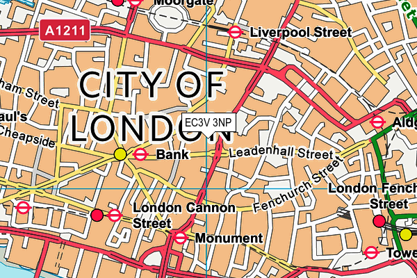 EC3V 3NP map - OS VectorMap District (Ordnance Survey) EC3V 3NP map - OS VectorMap District (Ordnance Survey)