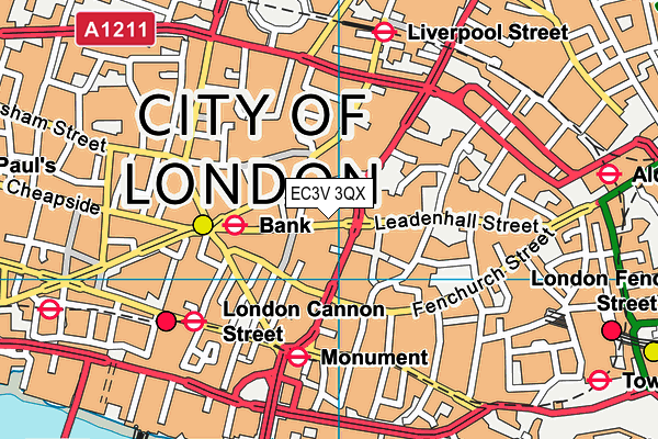 EC3V 3QX map - OS VectorMap District (Ordnance Survey) EC3V 3QX map - OS VectorMap District (Ordnance Survey)