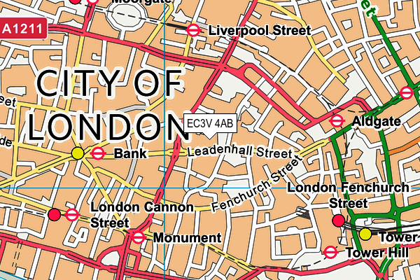 EC3V 4AB map - OS VectorMap District (Ordnance Survey)