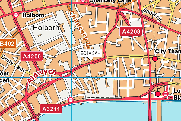 EC4A 2AH map - OS VectorMap District (Ordnance Survey) EC4A 2AH map - OS VectorMap District (Ordnance Survey)