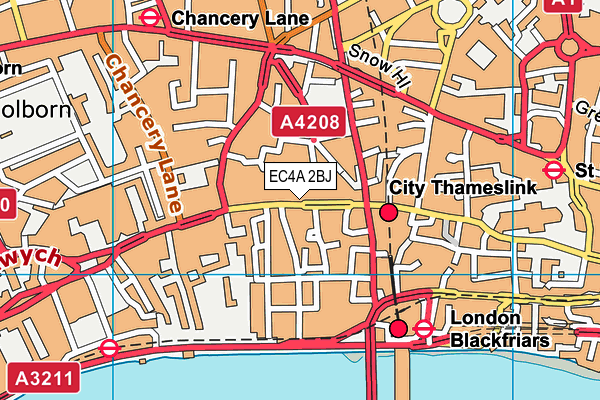 EC4A 2BJ map - OS VectorMap District (Ordnance Survey) EC4A 2BJ map - OS VectorMap District (Ordnance Survey)
