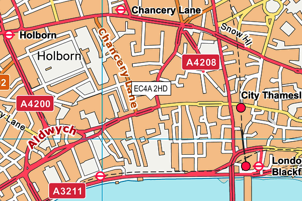 EC4A 2HD map - OS VectorMap District (Ordnance Survey) EC4A 2HD map - OS VectorMap District (Ordnance Survey)