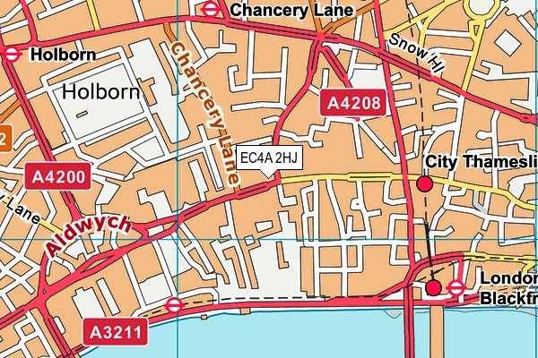 EC4A 2HJ map - OS VectorMap District (Ordnance Survey) EC4A 2HJ map - OS VectorMap District (Ordnance Survey)