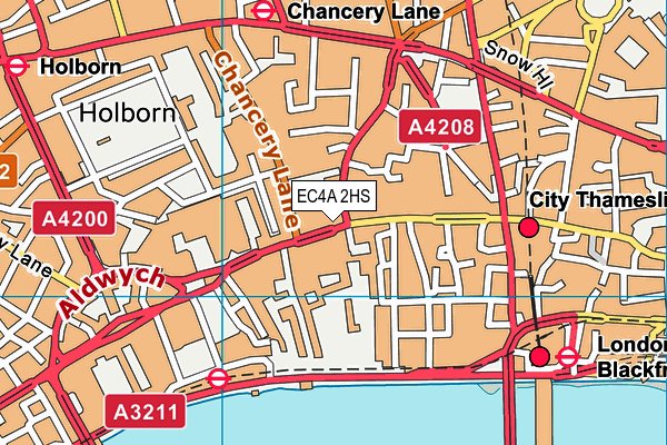 EC4A 2HS map - OS VectorMap District (Ordnance Survey) EC4A 2HS map - OS VectorMap District (Ordnance Survey)