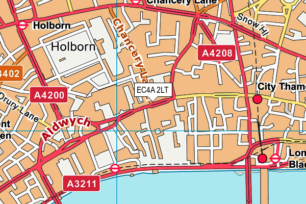 EC4A 2LT map - OS VectorMap District (Ordnance Survey) EC4A 2LT map - OS VectorMap District (Ordnance Survey)