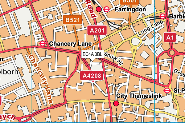 EC4A 3BL map - OS VectorMap District (Ordnance Survey) EC4A 3BL map - OS VectorMap District (Ordnance Survey)