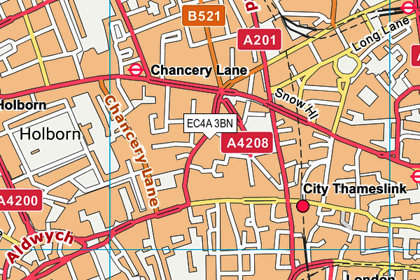 EC4A 3BN map - OS VectorMap District (Ordnance Survey) EC4A 3BN map - OS VectorMap District (Ordnance Survey)