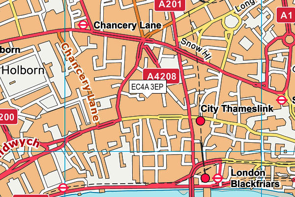 EC4A 3EP map - OS VectorMap District (Ordnance Survey)