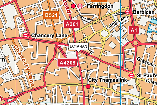 EC4A 4AN map - OS VectorMap District (Ordnance Survey) EC4A 4AN map - OS VectorMap District (Ordnance Survey)