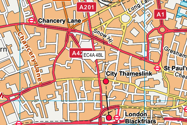 EC4A 4BL map - OS VectorMap District (Ordnance Survey) EC4A 4BL map - OS VectorMap District (Ordnance Survey)