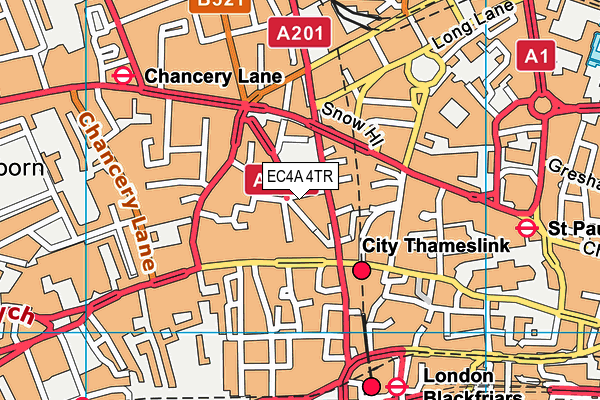 EC4A 4TR map - OS VectorMap District (Ordnance Survey) EC4A 4TR map - OS VectorMap District (Ordnance Survey)