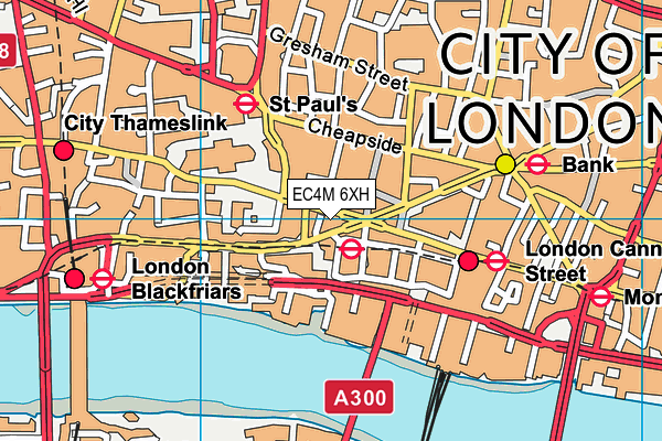 EC4M 6XH map - OS VectorMap District (Ordnance Survey) EC4M 6XH map - OS VectorMap District (Ordnance Survey)