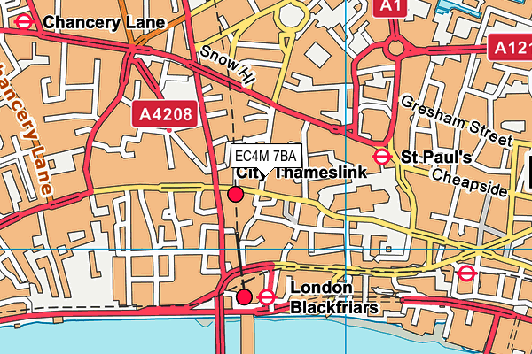 EC4M 7BA map - OS VectorMap District (Ordnance Survey) EC4M 7BA map - OS VectorMap District (Ordnance Survey)
