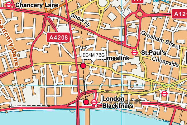 EC4M 7BG map - OS VectorMap District (Ordnance Survey) EC4M 7BG map - OS VectorMap District (Ordnance Survey)