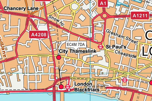 EC4M 7DA map - OS VectorMap District (Ordnance Survey) EC4M 7DA map - OS VectorMap District (Ordnance Survey)