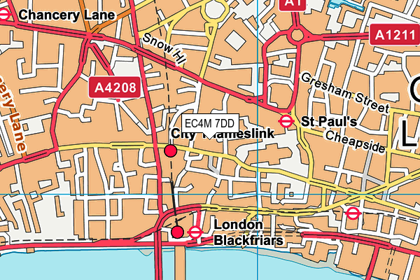 EC4M 7DD map - OS VectorMap District (Ordnance Survey) EC4M 7DD map - OS VectorMap District (Ordnance Survey)