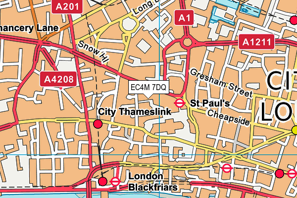EC4M 7DQ map - OS VectorMap District (Ordnance Survey) EC4M 7DQ map - OS VectorMap District (Ordnance Survey)