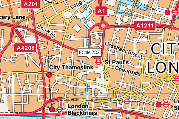 EC4M 7DZ map - OS VectorMap District (Ordnance Survey) EC4M 7DZ map - OS VectorMap District (Ordnance Survey)