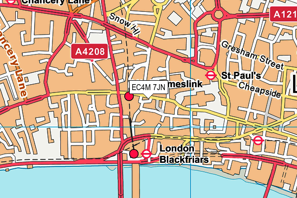 EC4M 7JN map - OS VectorMap District (Ordnance Survey) EC4M 7JN map - OS VectorMap District (Ordnance Survey)