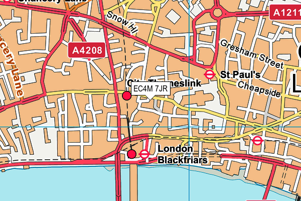 EC4M 7JR map - OS VectorMap District (Ordnance Survey) EC4M 7JR map - OS VectorMap District (Ordnance Survey)
