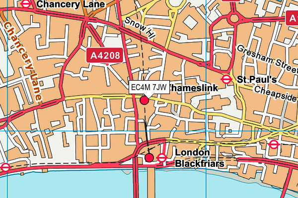 EC4M 7JW map - OS VectorMap District (Ordnance Survey) EC4M 7JW map - OS VectorMap District (Ordnance Survey)