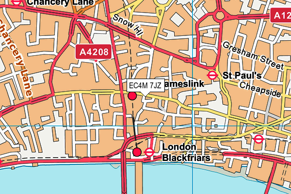EC4M 7JZ map - OS VectorMap District (Ordnance Survey) EC4M 7JZ map - OS VectorMap District (Ordnance Survey)