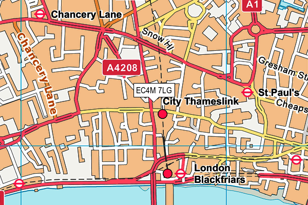 EC4M 7LG map - OS VectorMap District (Ordnance Survey) EC4M 7LG map - OS VectorMap District (Ordnance Survey)