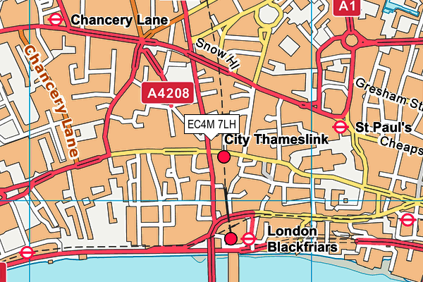 EC4M 7LH map - OS VectorMap District (Ordnance Survey) EC4M 7LH map - OS VectorMap District (Ordnance Survey)
