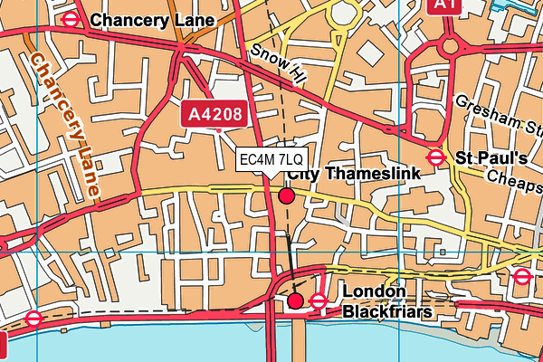 EC4M 7LQ map - OS VectorMap District (Ordnance Survey) EC4M 7LQ map - OS VectorMap District (Ordnance Survey)