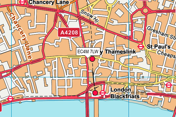EC4M 7LW map - OS VectorMap District (Ordnance Survey) EC4M 7LW map - OS VectorMap District (Ordnance Survey)
