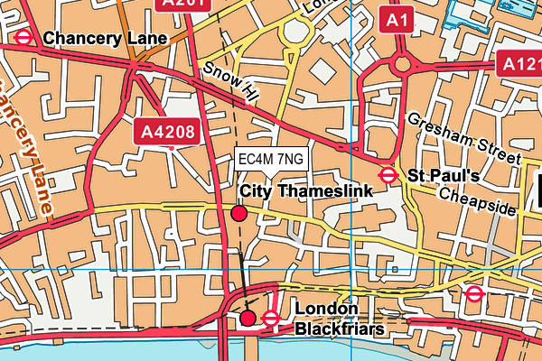 EC4M 7NG map - OS VectorMap District (Ordnance Survey) EC4M 7NG map - OS VectorMap District (Ordnance Survey)