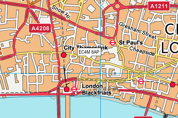 EC4M 8AP map - OS VectorMap District (Ordnance Survey) EC4M 8AP map - OS VectorMap District (Ordnance Survey)