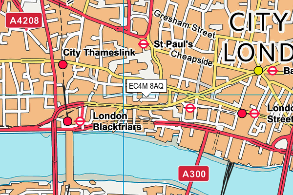 EC4M 8AQ map - OS VectorMap District (Ordnance Survey) EC4M 8AQ map - OS VectorMap District (Ordnance Survey)