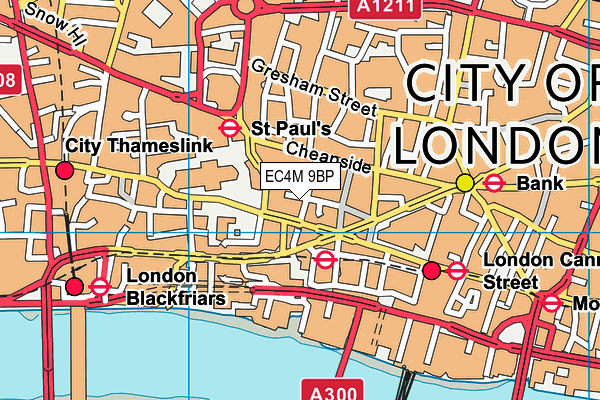 EC4M 9BP map - OS VectorMap District (Ordnance Survey) EC4M 9BP map - OS VectorMap District (Ordnance Survey)