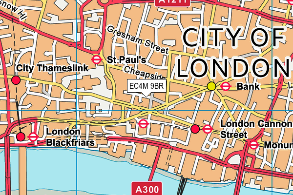 EC4M 9BR map - OS VectorMap District (Ordnance Survey) EC4M 9BR map - OS VectorMap District (Ordnance Survey)